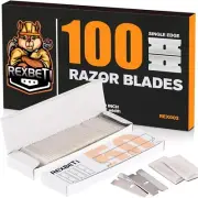 100PCS Single Edge Razor Blades, Industrial Scraper Razor Blades, One Edge Ra