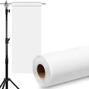 Nezyo Light Diffuser Sheet 15.75 x 590.6 Inch/ 0.4 x 15 m White Diffusion Paper Roll for LED Flash Strobe Light Photography Video