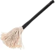 Black BBQ Brush Cotton Wood Handle Grill Basting Brush Long Wooden Handle BBQ Mopping Tool Safe Material