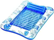 Pool Floats - Portable Tanning Float | Foldable Air Mattress for Beach Lakeside Leisure, Water Lounger with Cup Holder