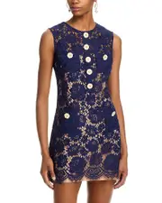 Self-Portrait Fine Lace Mini Dress - Exclusive 6 UK/2 US