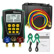 HVAC Vacuum Pressure Temp Tester Refrigeration Digital Manifold Gauge Meter Tool