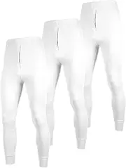 [ANDREW SCOTT] Men's 3 Pack Premium Cotton Base Layer Long Thermal Underwear Pants