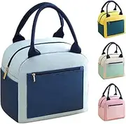 Chamgeco Insulated Lunch Bag for Women, Men & Kids, Reusable Waterproof Lunch Tote Bag with Large Capacity, Leakproof Cooler Bag for Work School Picnic Travel & Outdoor Activities (Blue)