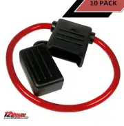 10 Pack 8 Gauge Inline MAXI Fuse Holders 100% Copper with Waterproof Caps