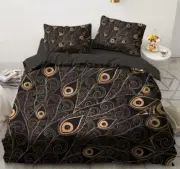 3D Peacock Feather ZHUA1216 Bed Pillowcases Quilt Duvet Cover Set Queen King Zoe