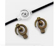 3Sets Spiral Hook Clasp 3mm Round Cord Connector Bracelet Hooks Jewelry Clasps