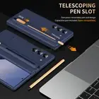 For Samsung Galaxy Z Fold6 5 Folding Stand Case One-piece retractable pen slot