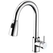 Caroma WELS 5 Star Rated, 6.0L/min Chrome Husk Retractable Dual Spray Sink Mixer