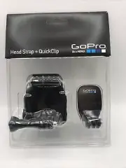 New Sealed Genuine GoPro Head Strap + Quick Clip #ACHOM-001 Black