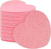 Spa Sponges - Heart Shape Reusable Makeup Remover Pads - Facial Cleansing Sponge for Washing Face Cleansing Exfoliate Makeup Removal