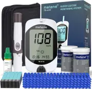 Metene TD-4116 Blood Glucose Monitor Kit 100 Glucometer Strips 100 Lancets
