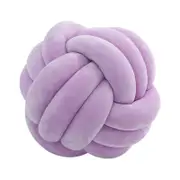 Knot Pillow Ball Thick Comfortable Knotted Pillows for Living Room Home Sofa Lilac