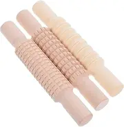 [Gadpiparty] 3pcs Pottery Texture Rollers for Clay Safe Embossing Sticks for DIY Art Projects Enhance Creativity Develop Fine Motor Skills for Home and School Activities