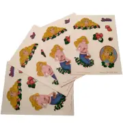 Barbie Sticker Sheet Lot of 4 Scratch n Sniff Strawberry Scented Vintage 1983