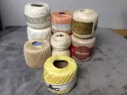 (10) Clark’s / J. & P. Coats / DMC Brilliant Knitting / Crochet Cotton Thread
