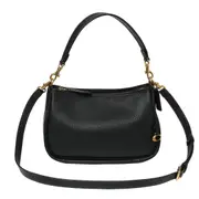 Coach Soft Pebble Leather Cary Crossbody Bag Black