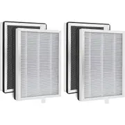 4 Pieces Ma-25 H13 True Hepa Replacement Filter Compatible For Medify Ma-25 Air Purifier 3-In-1 Pre-Filter True Hepa