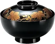 Fukui Craft 5-230-7 Soup Bowl, Black, Diameter 4.8 x Height 3.4 inches (12.1 x 8.6 cm), Heat Resistant ABS