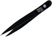 Niegeloh Solingen Point Tweezers Topinox Extra Slim Tip For Eyebrow Hair Removal Black 9cm