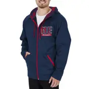 Zubaz NFL Men's New England Patriots Full Zip Hoodie With Team Color Camo Lines