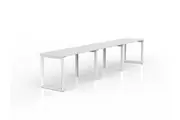 OL Anvil 3-User Workspace White Top with White Frame