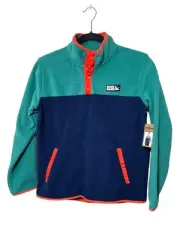 New Eddie Bauer Kids Fleece Pullover Jacket Snap Front Size 14/16 Boys