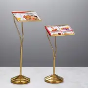 Functional Gold/Silver Desk Note Holders Menu Rack for Office Hospitality Use