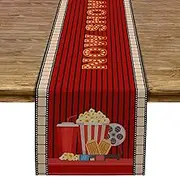 Movie Night Table Runner Now Showing Table Decor Movie Themed Party Kitchen Dining Home Decoration (13" x 72")