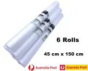 6 Rolls Transparent Drawer Liners Non Slip Gripper Plastic Liners Cabinet Mat
