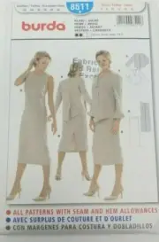 Burda 8511 Misses Dress & jacket size 6-16 Sewing Pattern
