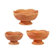 Woven Fruit Basket Decor Rattan Fruit Bowl for Parties Entryway Table Bread