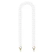 47.2" Acrylic Purse Chain Strap Handle for Shoulder Crossbody Bag Handbag White