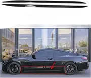 Compatible for BMW 4 Series G22 G23 Side Bumper Extension Side Skirt Body Modification Accessories 2021 2022 2023 2024(Bright Black)