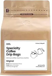 Chivo Coffee Drip Coffee Bags, Original, 14 Pack. Specialty Coffee Pour Over Filter Bags. Convenient and Easy to use, Perfect for Home, Office, Camping and Travelling.