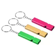 Survival Whistle, 3Pcs Loud Sound Outdoor Safety Whistle, Golden Rose Red Green