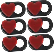 jojofuny 6pcs Laptop Camera Cover Heart Pattern Webcam Privacy Slide Cover for Phone Tablet Office Travel Camera Protector