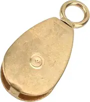 Boat Flag Rope Pulley, 360° Rotating Brass Flagpole Pulley for Various Signal Flag Ropes on Ships, Yachts, and Boats with 25mm Diameter