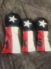Rose And Fire Golf Head Covers Red White Blue