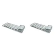 2x Intex 18-Pocket Portable Beach/Pool Inflatable Suntanner Mat 188x71cm Clear