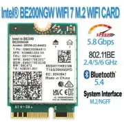WiFi 7 Intel BE200 Network Card Bluetooth Tri Band BE200NGW M.2 Wireless Adapter