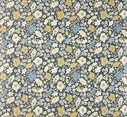 HDsticker Self Adhesive 70's Vintage Dark Floral Shelf Liner Contact Paper Peel and Stick Vintage Floral Wallpaper for Walls Cabinets Dresser Drawer Furniture Decal Removable 17.7X117 Inches, Blue
