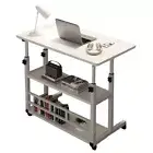 Height Adjustable Computer Desk Multi-Layer Storage Mobile Laptop Standing Desk