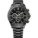 BOSS伯斯男錶 HB1512961 44mm黑圓形精鋼錶殼，黑色三眼錶面，深黑色精鋼錶帶款，良工巧匠之作! _廠商直送