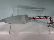 Ganz Candy Cane Pie/ Cake Server Red Striped Handle Serrated Edge Knife New