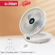 USB Rechargeable Fan Portable Desk Fan Mini Aircon Travel Small Quiet 8 inch