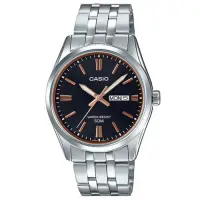 在飛比找Yahoo奇摩購物中心優惠-CASIO 雜誌型男風格不鏽鋼腕錶-黑(MTP-1335D-