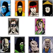 Mortal Kombat Embroidered Patches 90s Videogame Arcade Sub-zero Scorpion Raiden