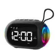 Portable Alarm Clock FM Radio Bluetooth Speakers Light Subwoofer with6908