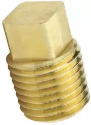 (50 Pack) 1/8" NPT Male Threaded Square Head Plug Brass Fittings